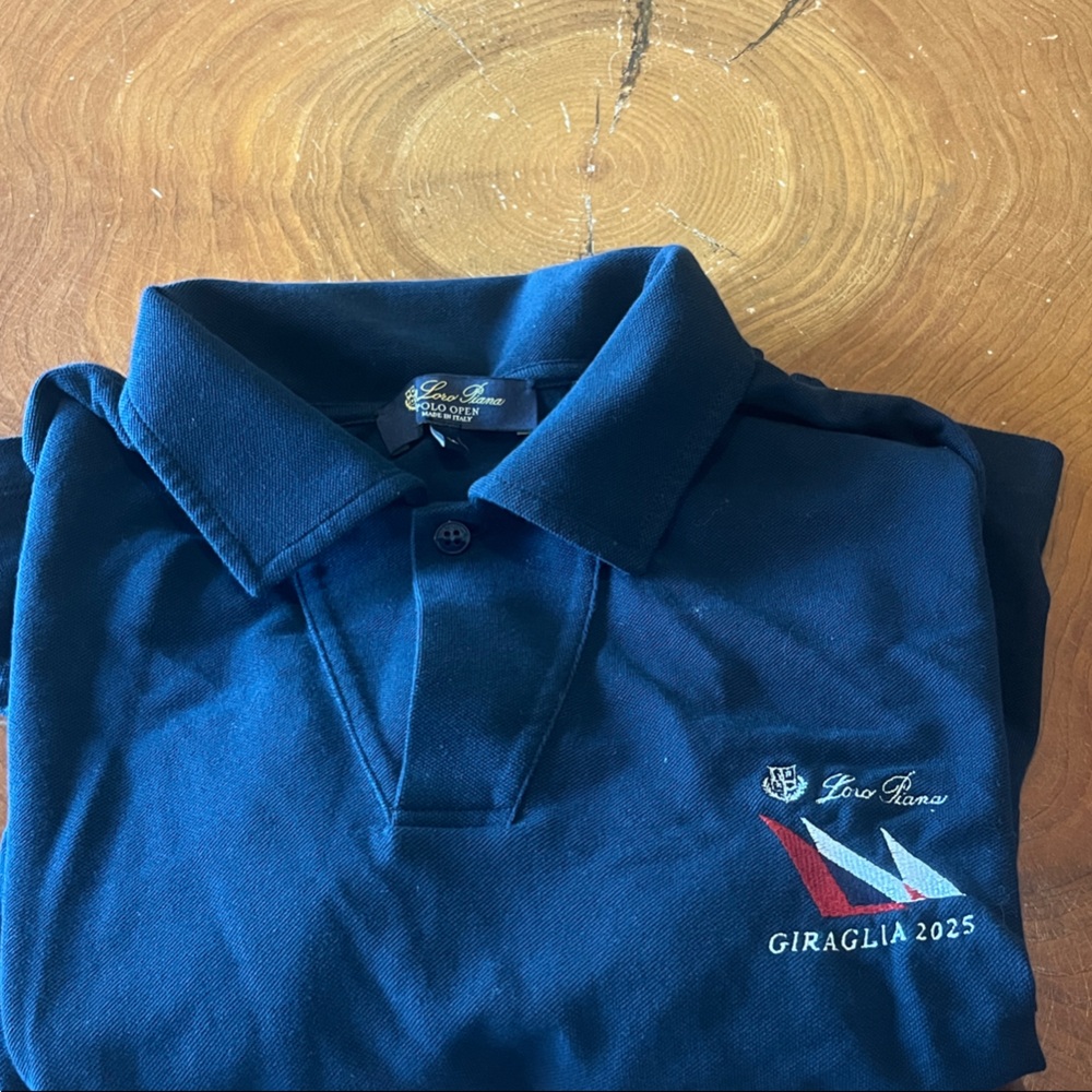 Navy Blue Polo with Embroidery